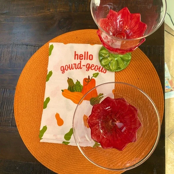 222 fifth, Dahlia Water Glasses/Goblets, Ceramic & Glass, Set of 2 - Picture 5 of 13